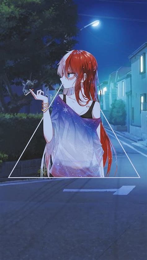 Aesthetic Anime Girl Cigarette