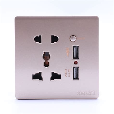 Universal Standard Plug Faceplate Socket Wall Electrical 10a Double 2