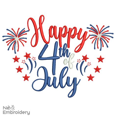 Happy 4th Of July Embroidery Designs Nextembroidery