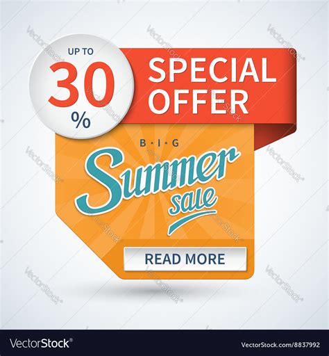 Summer Sale Banner Special Offer Template Vector Image