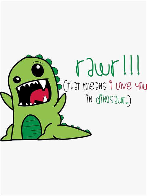 Rawr Xd Means I Love You In Dinosaur Sticker For Sale By Chikkynuggy