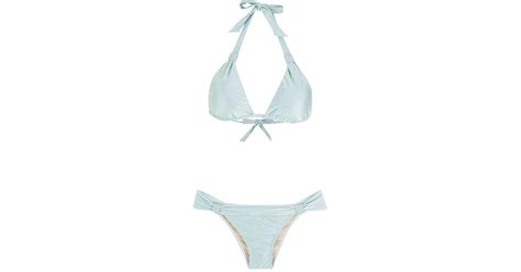 Adriana Degreas Halterneck Bikini Set In Blue Lyst