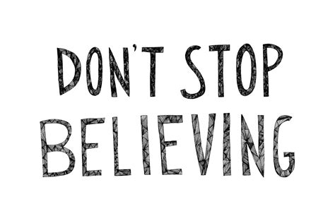 Dont Stop Believing 8x10 Typography Inspirational Quote Etsy