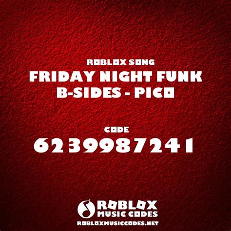 Friday Night Funk B Sides Pico Roblox Id