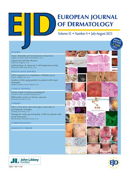 John Libbey Eurotext European Journal Of Dermatology Home