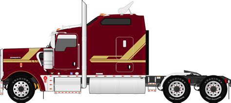 Kenworth W900 Peterbilt Truck Clip Art Truck Png Download 1333600