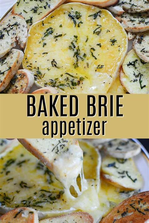 Our Baked Brie Appetizer Is Drizzled With Olive Oil And Fresh Rosemary