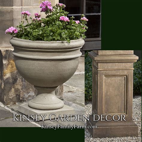 Montgomery Urn Planter On Pedestal Stand Kinsey Garden Decor