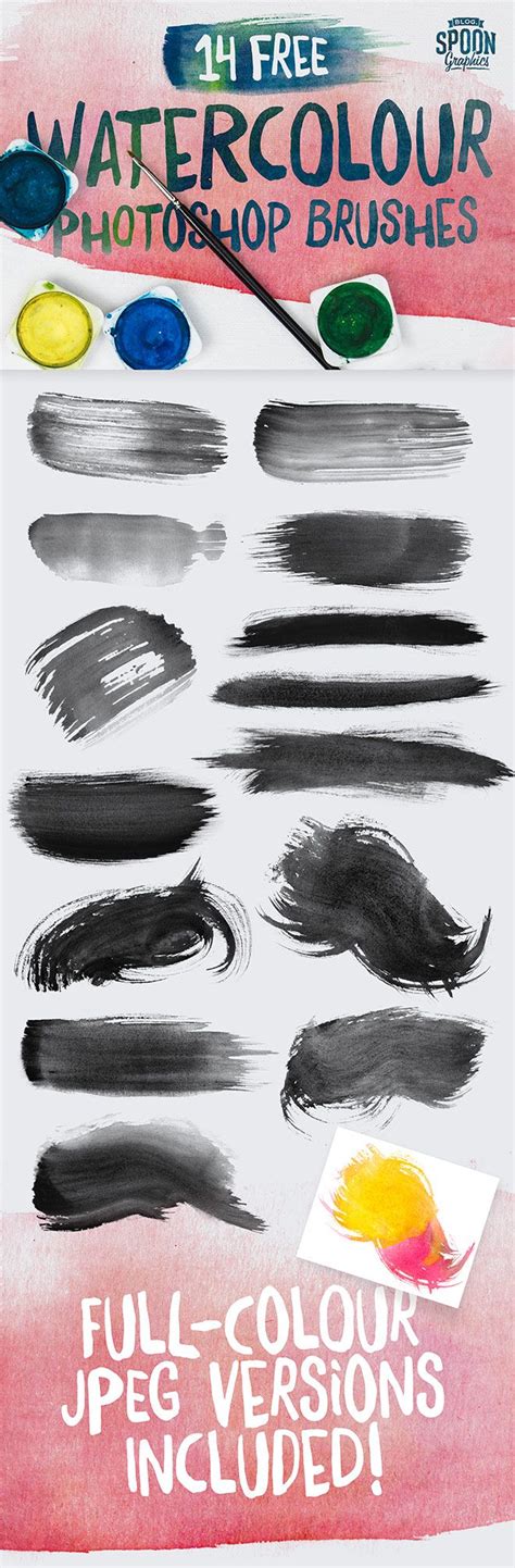 Download 14 Free Watercolour Brushes For Adobe Photoshop Photoshop