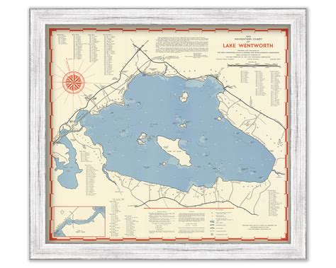 Lake Wentworth New Hampshire 1951 Nautical Chart Etsy