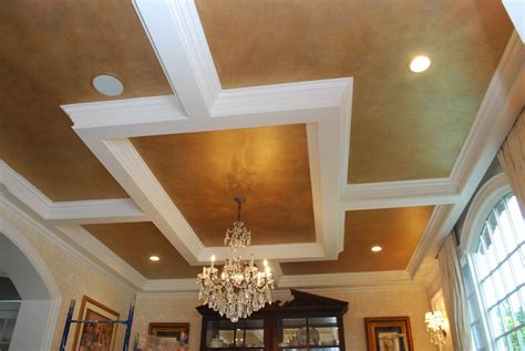 A Gorgeous Ceiling Finished In Modern Masters Metallic Paints And