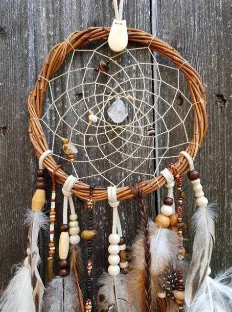 Native American Cherokee Dreamcatcher Brown Beige And Black Native