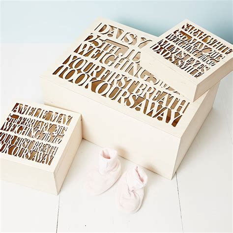 Personalised Wooden Baby Keepsake Box By Sophia Victoria Joy