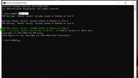 Run Php With Command Prompt Without Any Software