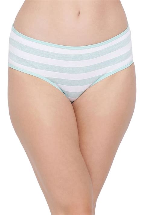 Buy Cotton Mid Waist Striped Hipster Panty Online India Best Prices