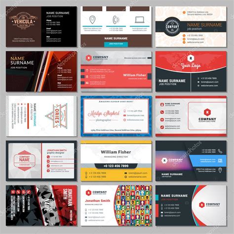 Set Of Modern Creative Business Card Templates Stock Vector By