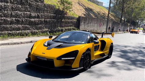 Mclaren Senna Acelerando Forte Na Saída Do Maior Evento De Super Carros