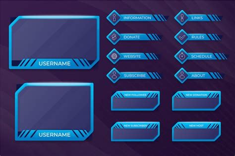 Premium Vector Twitch Stream Panels