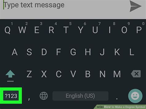 Tap the text field to which you want to add the degree icon (for example, the text field in the messages section). 7 Ways to Make a Degree Symbol - wikiHow