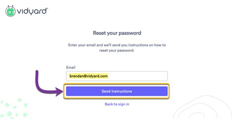 How To Reset Or Change Your Password Vidyard Support