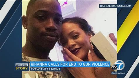 rihanna calls for end to gun violence after cousin is fatally shot