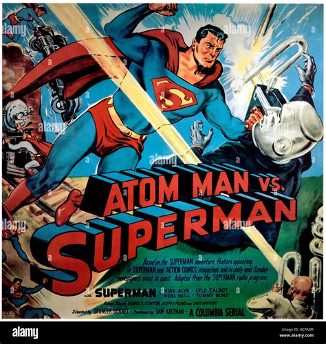 Atom Man Vs Superman Superman Atom Man 1950 Stock Photo Alamy
