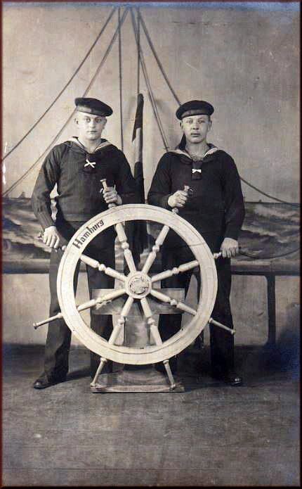German Sailors Studio Photo C 1900 Seaman Military Men Sailor
