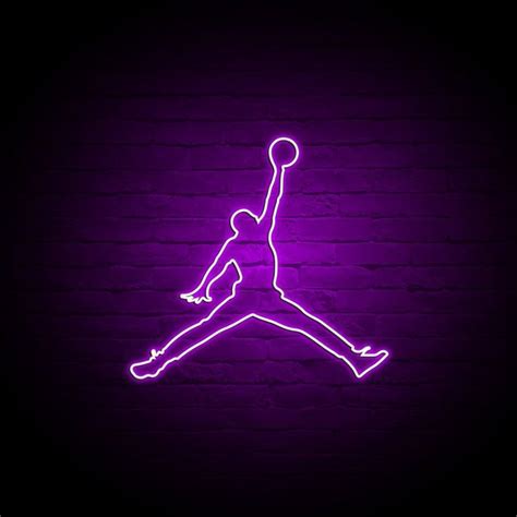 Jordan Jumpman Neon Sign In 2021 Neon Signs Neon Purple Jordan