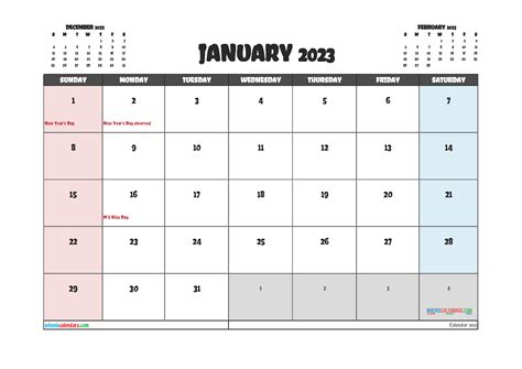 2023 Printable Monthly Calendar Calendar Of National Days