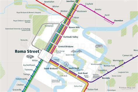 Brisbane Rail Map City Train Route Map Your Offline