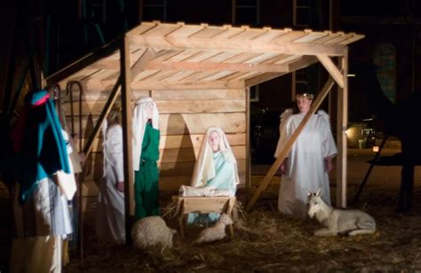 Nativity Scene At Pine Grove Methodist Church Christmas Nativity