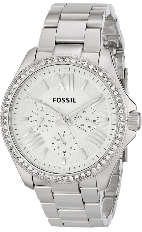 Fossil Women S Am4481 Cecile Multifunction Stainless Steel Watch Silver Tone Fossil Watches