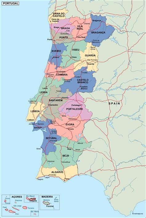 Political Map Of Portugal Ezilon Maps Vrogue Co