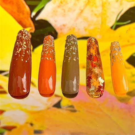 Mangel Nails 🥭 On Instagram “ Autumn Leaves 🍂 ⠀ ⠀ This Is Set 1 Out