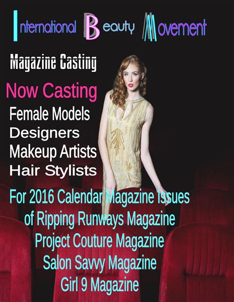 Book International Beauty Movement Model Casting Calls 2017 Model