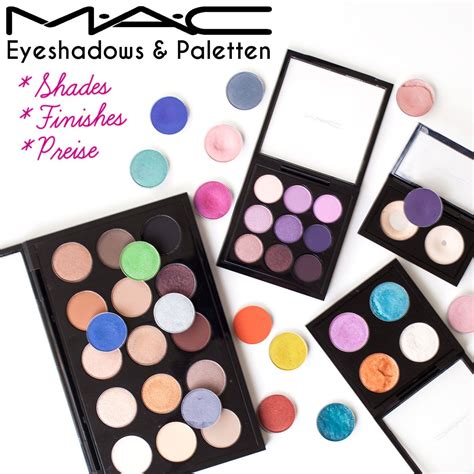 MAC Eyeshadow Singles Palettes Overview Übersicht Mac lidschatten