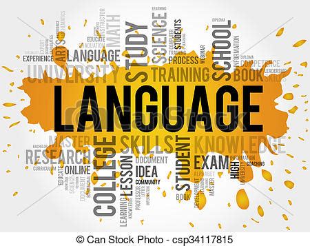 An editing language consists of the type direction and proofing tools for that. Language word cloud, education business concept.