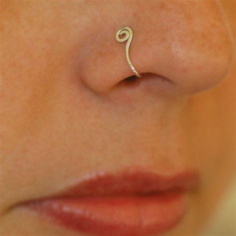 Fake Piercing Piercings Ear Conch Piercing Ring Pierced Nose Septum Ring Fake Nose Rings