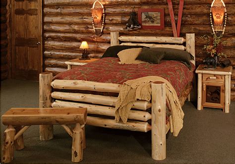 cedar log bed kits rustic furniture mall  timber creek