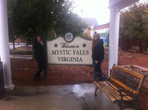 Sign Outside Visitors Center Picture Of Vampire Stalkersmystic Falls