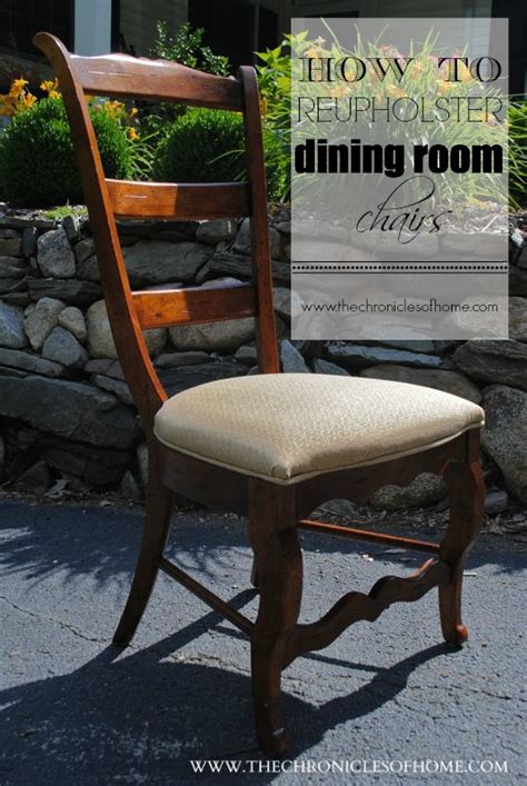 You can remove the old fabric if you'd like or. {Tutorial} How To Recover Dining Room Chairs - The ...