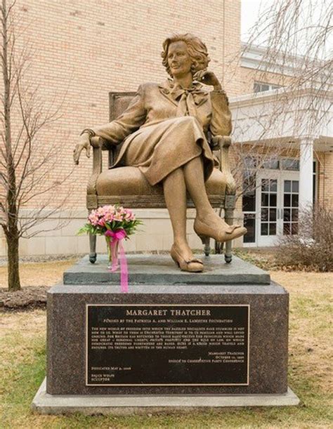 margaret thatcher remembered only statue in north america of former british pm at hillsdale