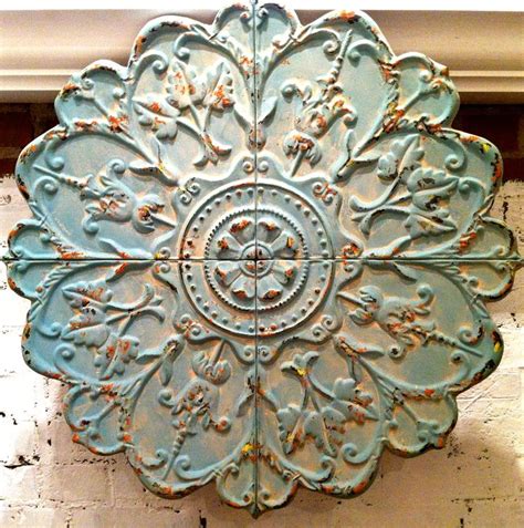Also offering, matching tin crown molding and installation accessories. Antique Tin Ceiling Tiles , Rustic Wall Deco (With images ...