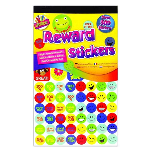 Reward Stickers Book 500 Kids School Teacher Children Party Bag