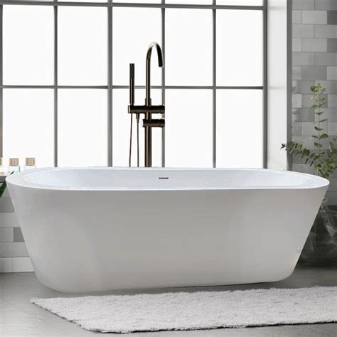 Large Insulated Freestanding Tub Acrylic Stand Alone Bathtub — Magnus