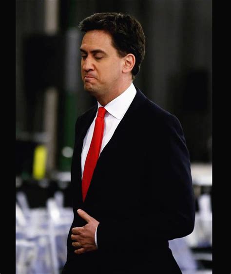 Labour Party Leader Ed Miliband Pictured After Winning His Constituency
