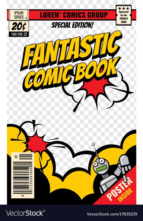 Blank Comic Book Cover Template Flyer Template