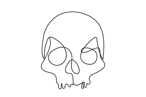 Skull Line Art Svg Cut File By Creative Fabrica Crafts · Creative Fabrica