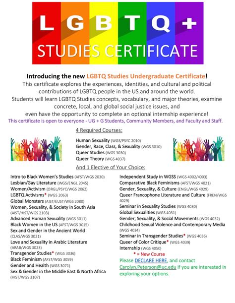 Uc Introduces Lgbtq Undergraduate Certificate News