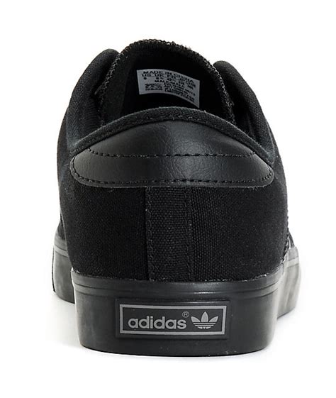 Adidas Seeley All Black Canvas Shoes Zumiez